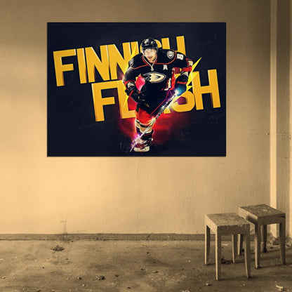 Teemu Selanne Painting Art Hockey Sport Wall Art Print Poster