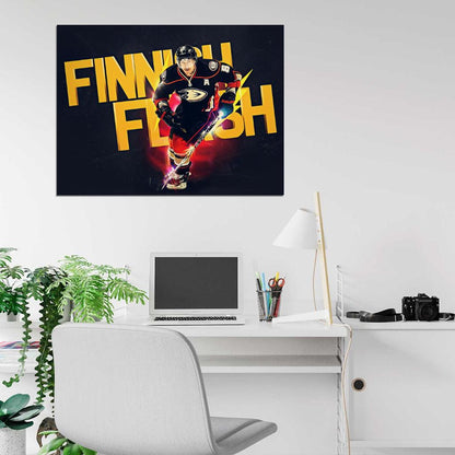 Teemu Selanne Painting Art Hockey Sport Wall Art Print Poster