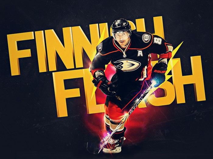 Teemu Selanne Painting Art Hockey Sport Wall Art Print Poster