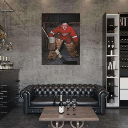 Terry Sawchuk Goaltender Classic Hockey Sport Wall Art Print Poster