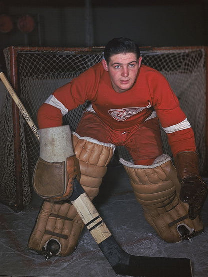 Terry Sawchuk Goaltender Classic Hockey Sport Wall Art Print Poster