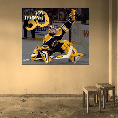 Tim Thomas Goaltender Painting Art Hockey Sport Wall Art Print Poster