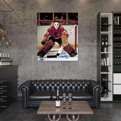 Tony Esposito Goaltender Signature Classic Hockey Sport Wall Art Print Poster