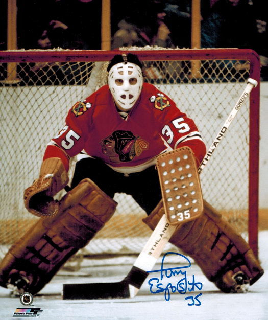 Tony Esposito Goaltender Signature Classic Hockey Sport Wall Art Print Poster
