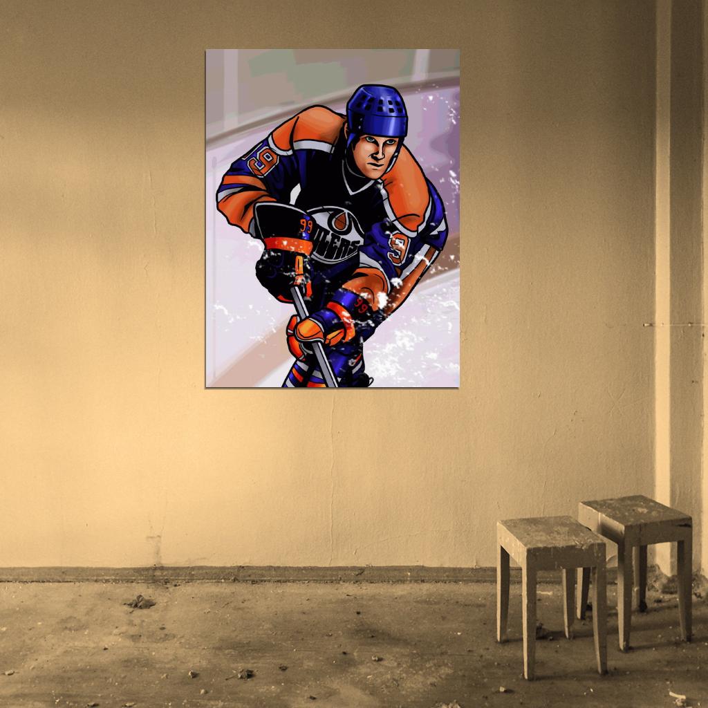 Wayne Gretzky Painting Art Hockey Sport Wall Art Print Poster