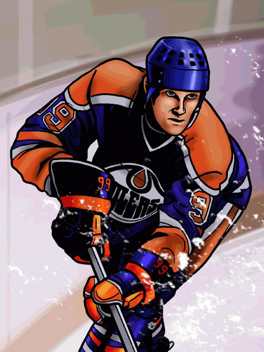Wayne Gretzky Painting Art Hockey Sport Wall Art Print Poster
