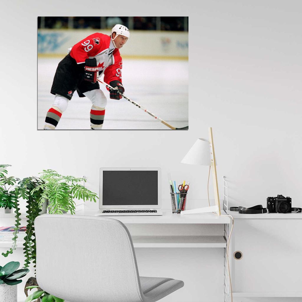Wayne Gretzky Classic Retro Hockey Sport Wall Art Print Poster