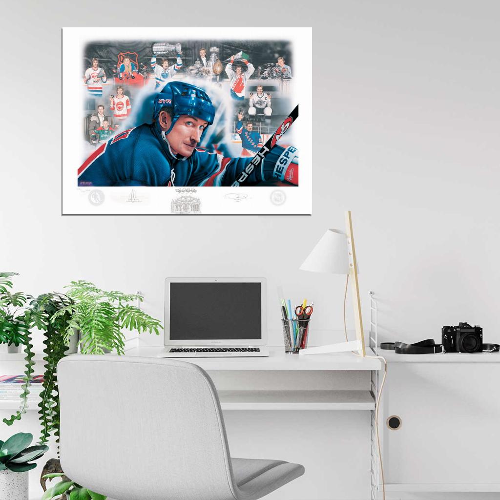Wayne Gretzky Classic Painting Art Hockey Sport Wall Art Print Poster