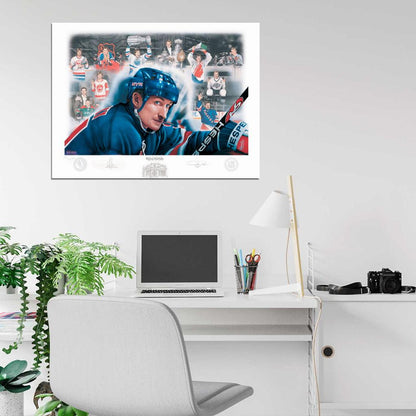 Wayne Gretzky Classic Painting Art Hockey Sport Wall Art Print Poster