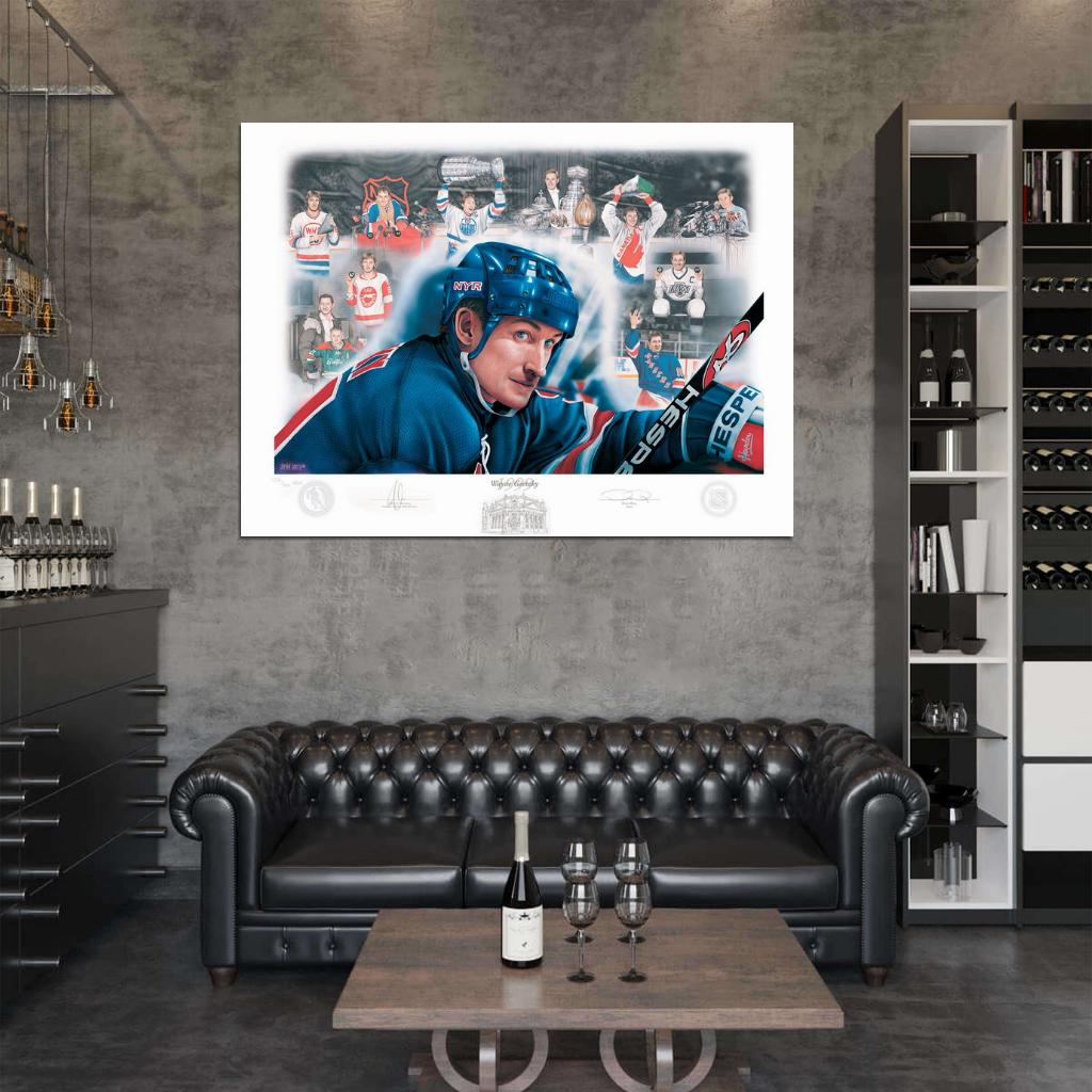 Wayne Gretzky Classic Painting Art Hockey Sport Wall Art Print Poster