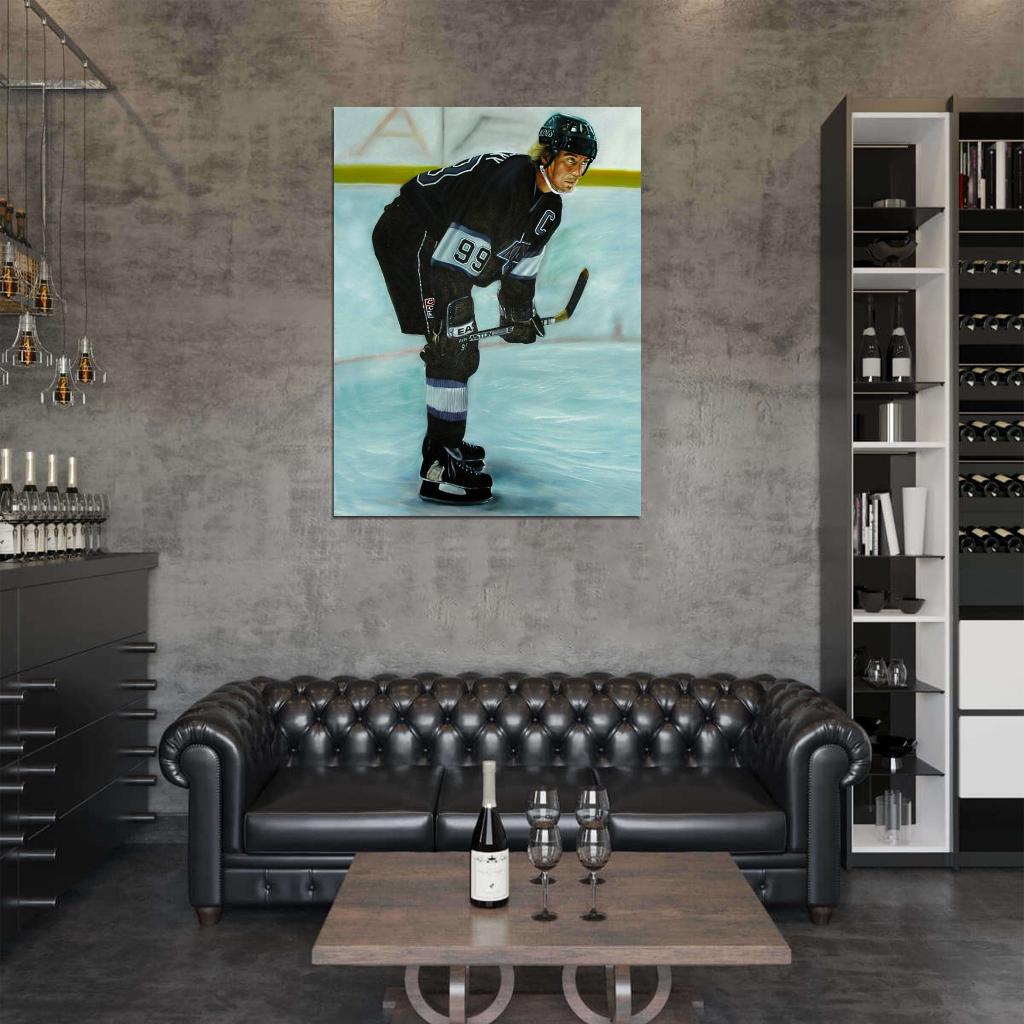 Wayne Gretzky Painting Art Classic Hockey Sport Wall Art Print Poster
