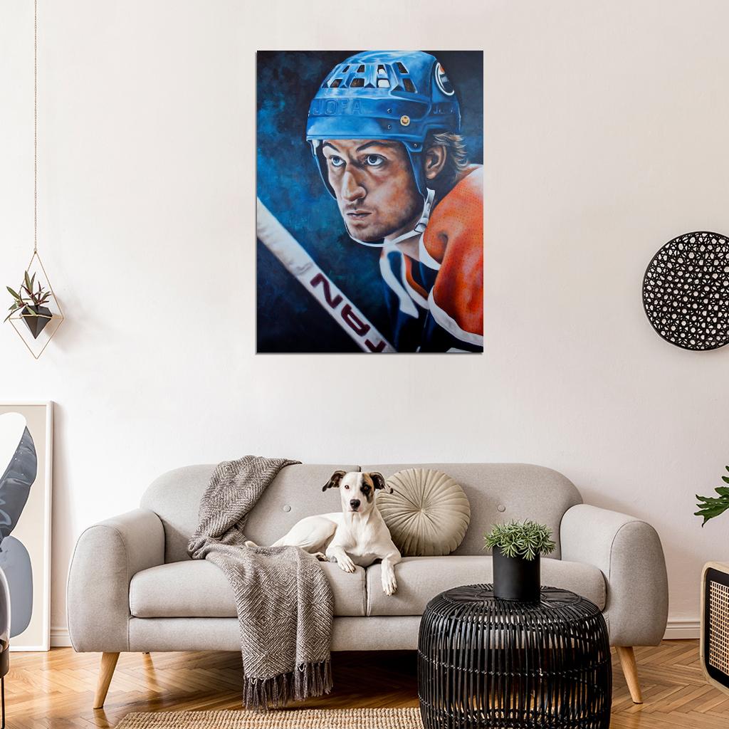Wayne Gretzky Painting Art Classic Hockey Sport Wall Art Print Poster