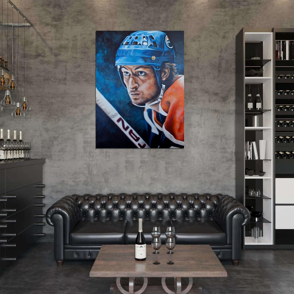 Wayne Gretzky Painting Art Classic Hockey Sport Wall Art Print Poster