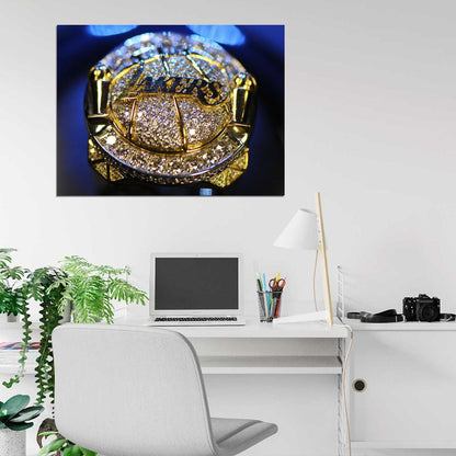 Los Angeles Champion Ring Basketball Sport Wall Art Print Poster