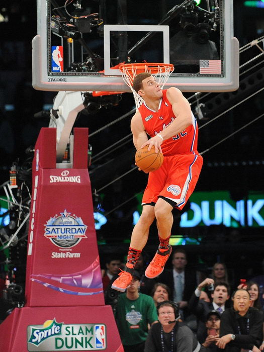 Blake Griffin Slam Dunk Contest Basketball Sport Wall Art Print Poster