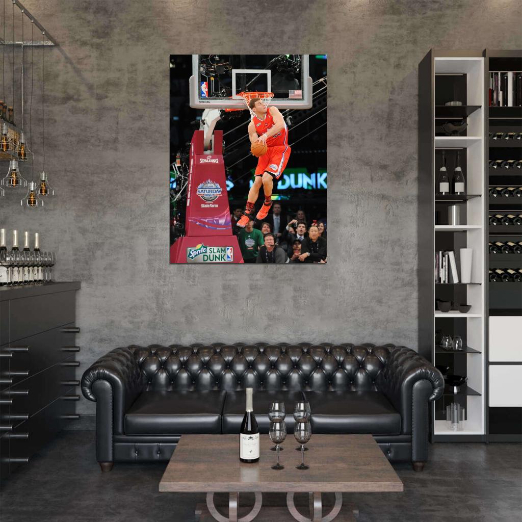 Blake Griffin Slam Dunk Contest Basketball Sport Wall Art Print Poster