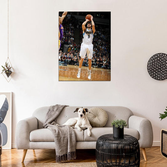 Ricky Rubio Jump Shot Basketball Sport Wall Art Print Poster