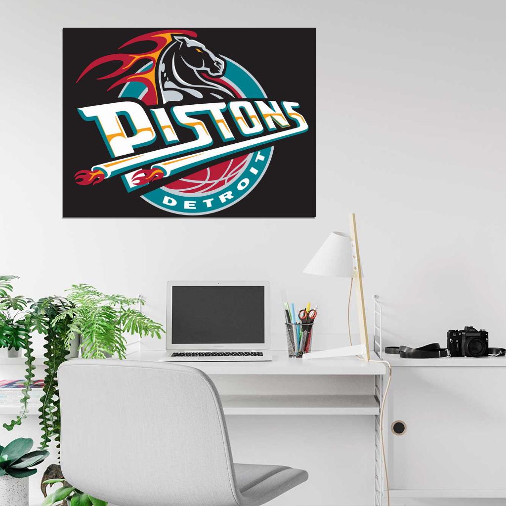 Classic Logo Retro Basketball Sport Wall Art Print Poster