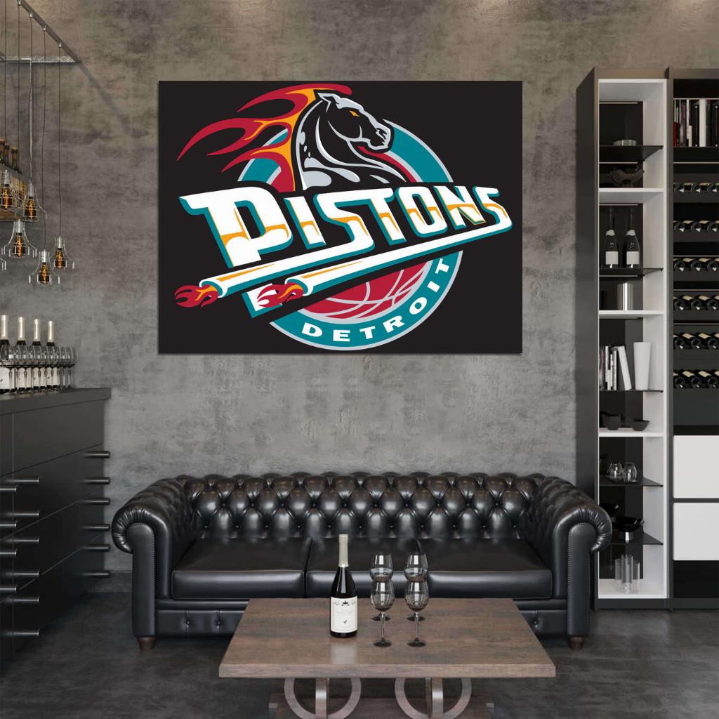 Classic Logo Retro Basketball Sport Wall Art Print Poster