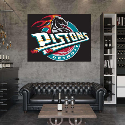 Classic Logo Retro Basketball Sport Wall Art Print Poster