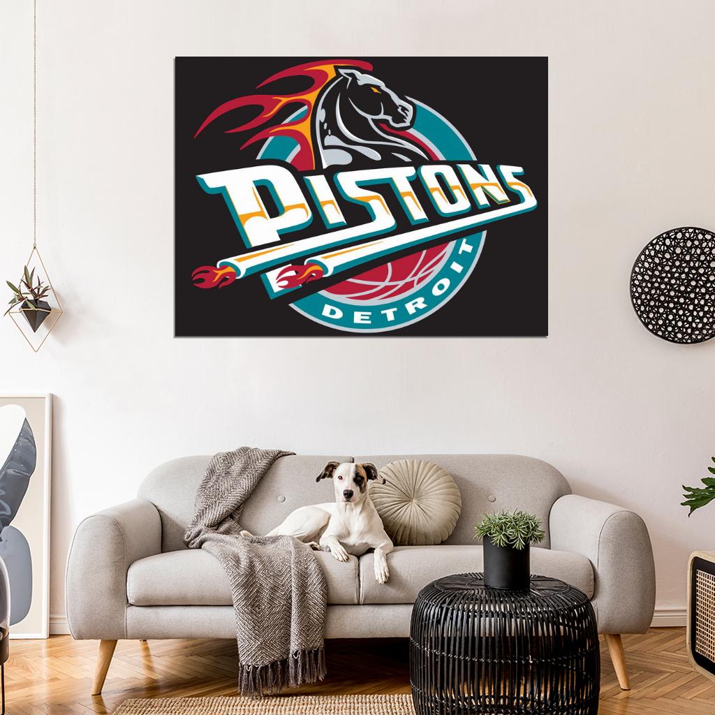 Classic Logo Retro Basketball Sport Wall Art Print Poster