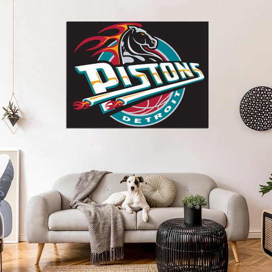 Classic Logo Retro Basketball Sport Wall Art Print Poster