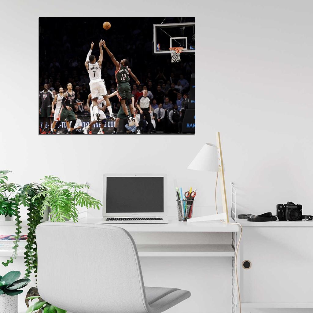 Joe Johnson Game Winner Buzzer Beater Clutch Shot Basketball Sport Wall Art Print Poster