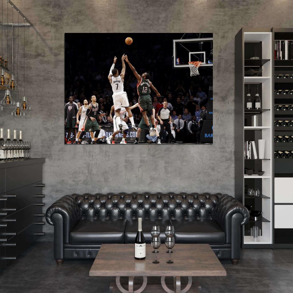 Joe Johnson Game Winner Buzzer Beater Clutch Shot Basketball Sport Wall Art Print Poster