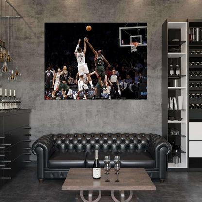 Joe Johnson Game Winner Buzzer Beater Clutch Shot Basketball Sport Wall Art Print Poster