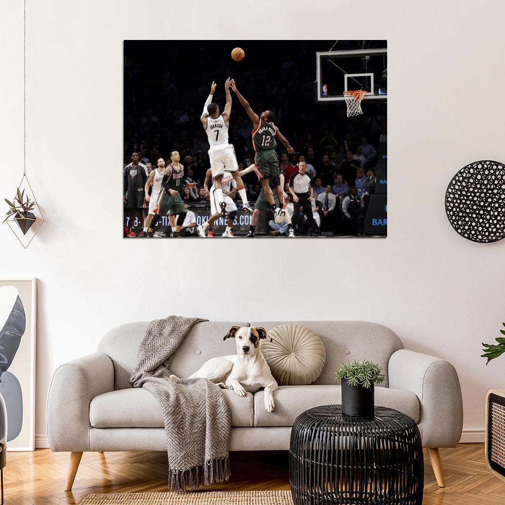Joe Johnson Game Winner Buzzer Beater Clutch Shot Basketball Sport Wall Art Print Poster