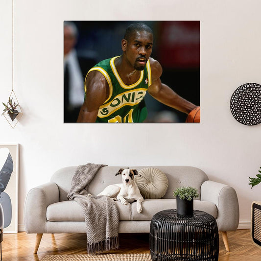 Gary Payton Basketball Sport Wall Art Print Poster