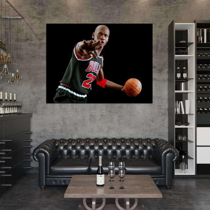 Michael Jordan Figure Bulls Basketball Sport Wall Art Print Poster
