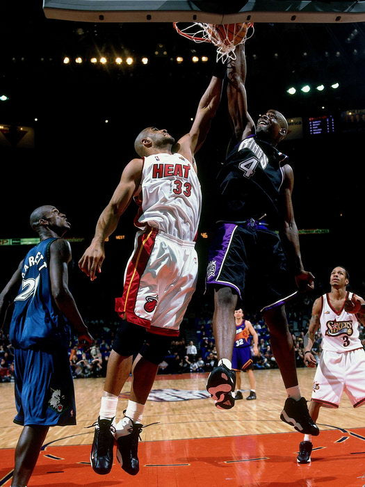 Chris Webber Dunk Alonzo Mourning Kings All-Star Game Basketball Sport Wall Art Print Poster