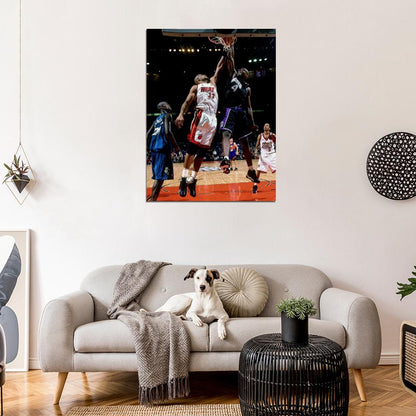 Chris Webber Dunk Alonzo Mourning Kings All-Star Game Basketball Sport Wall Art Print Poster