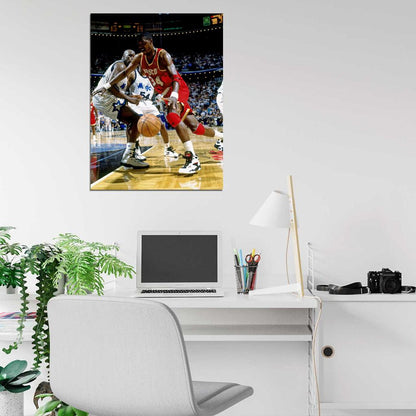 Hakeem Olajuwon The Dream Game Basketball Sport Wall Art Print Poster