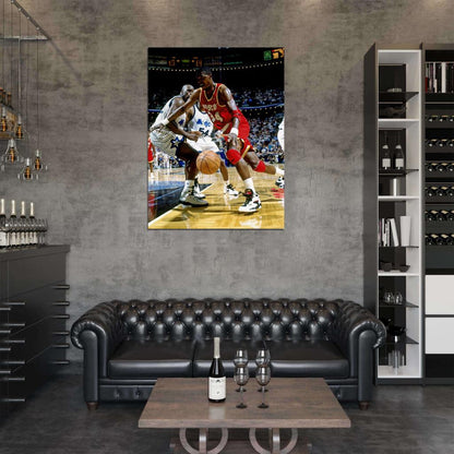 Hakeem Olajuwon The Dream Game Basketball Sport Wall Art Print Poster