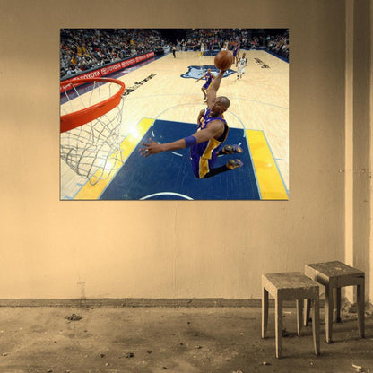 Black Mamba Dunk Basketball Sport Wall Art Print Poster