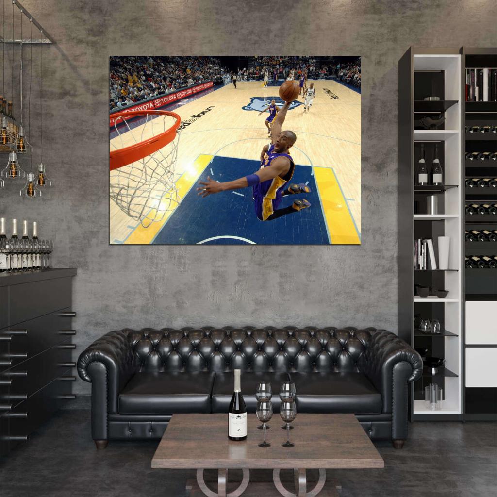 Black Mamba Dunk Basketball Sport Wall Art Print Poster