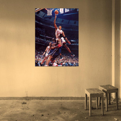 Scottie Pippen Retro Basketball Sport Wall Art Print Poster