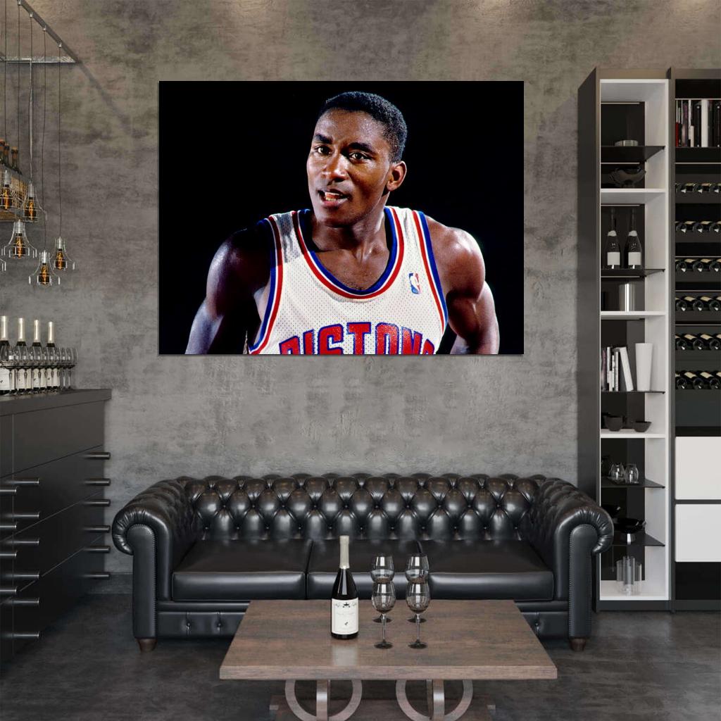 Isiah Thomas Retro Vintage Basketball Sport Wall Art Print Poster