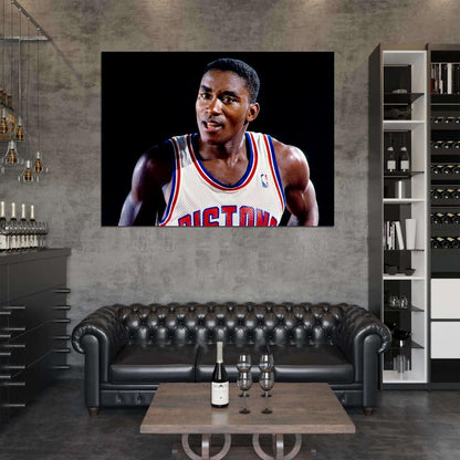 Isiah Thomas Retro Vintage Basketball Sport Wall Art Print Poster
