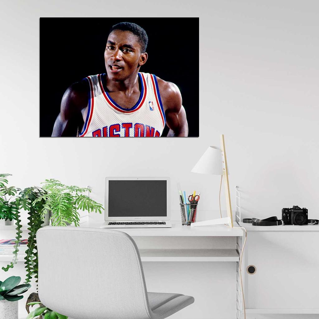 Isiah Thomas Retro Vintage Basketball Sport Wall Art Print Poster