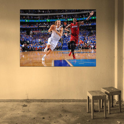 Dirk Nowitzki Finals Dallas Basketball Sport Wall Art Print Poster