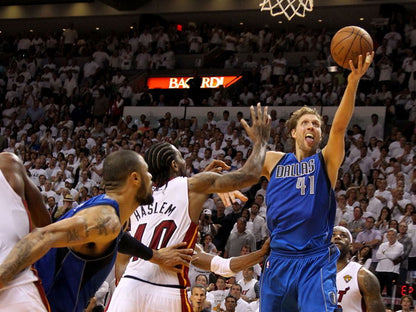 Dirk Nowitzki Clutch Layup Finals Dallas Basketball Sport Wall Art Print Poster
