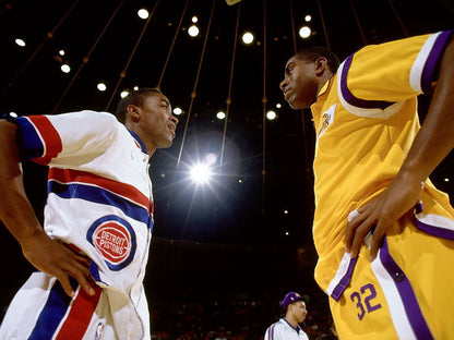 Isiah Thomas Magic Johnson Retro Basketball Sport Wall Art Print Poster