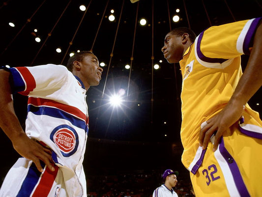 Isiah Thomas Magic Johnson Retro Basketball Sport Wall Art Print Poster