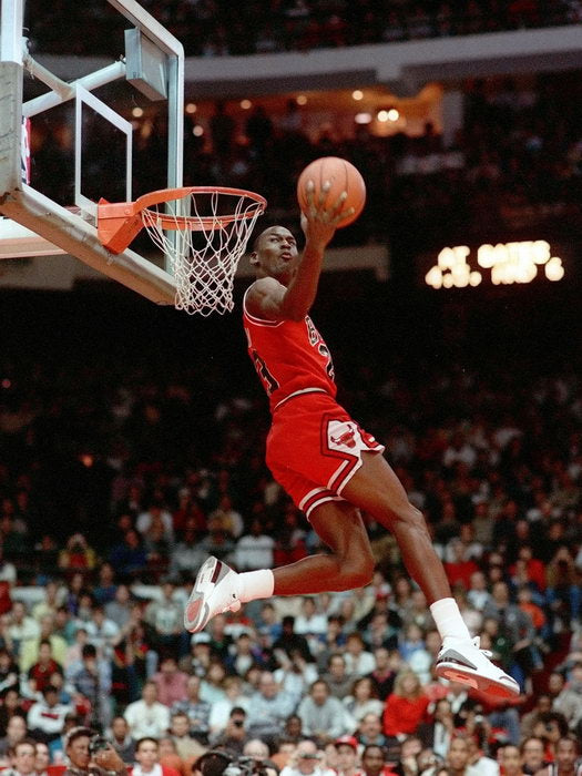 Michael Jordan Slam Dunk Contest Retro Basketball Sport Wall Art Print Poster