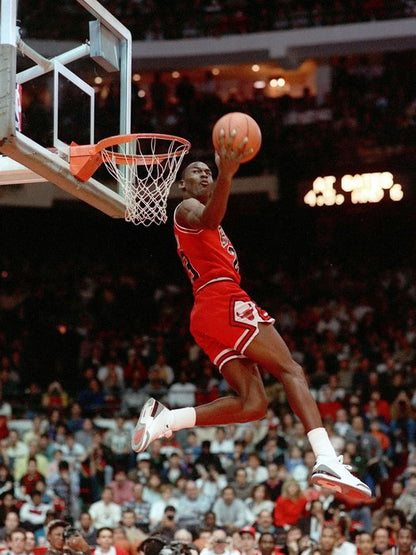 Michael Jordan Slam Dunk Contest Retro Basketball Sport Wall Art Print Poster