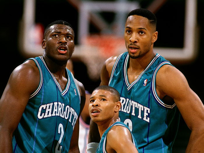 Larry Johnson Alonzo Mourning Muggsy Bogues Retro Basketball Sport Wall Art Print Poster