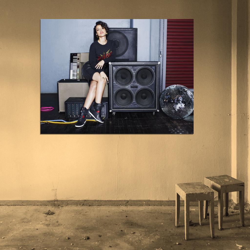 Alicia Keys R&B Music Singer Rare Wall Art Print Poster